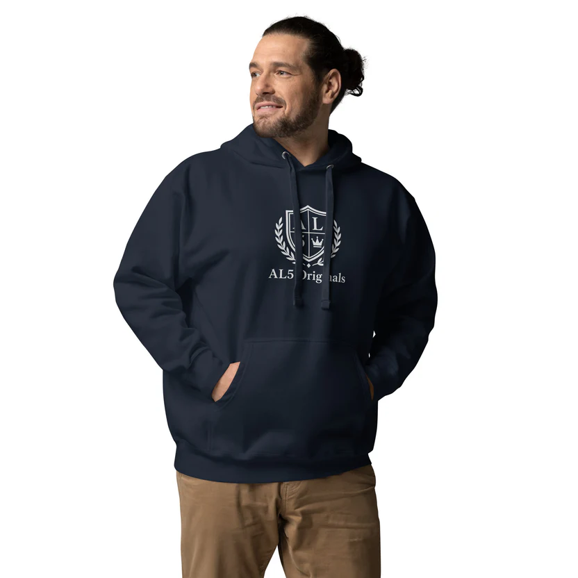 Limited Edition AL5 Originals Unisex Pullover Hoodie Navy