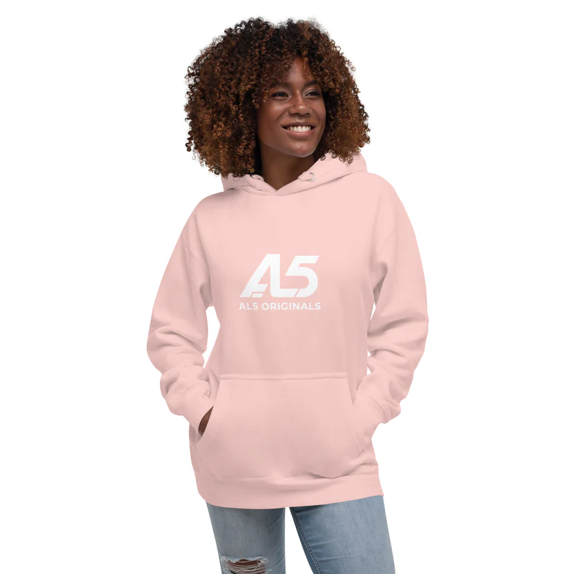 AL5 Originals Unisex Pullover Hoodie Light Pink